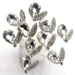 butterfly Pearl Victorian Bride Hairpin Wedding Girl's Hair Bobby Pins Party Hair Accessories Hair Pins (Silver)