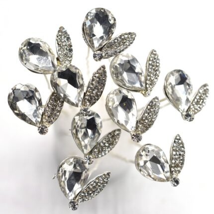 butterfly Pearl Victorian Bride Hairpin Wedding Girl's Hair Bobby Pins Party Hair Accessories Hair Pins (Silver)
