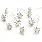 Handmade Flower Pearl Victorian Bride Hairpin Wedding Girl's Hair Bobby Pins Party Hair Accessories Hair Pins (Silver)
