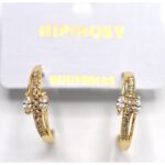Poetry Diamante Hoop Earrings