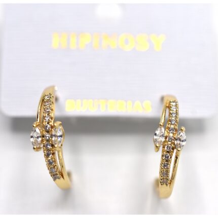 Poetry Diamante Hoop Earrings