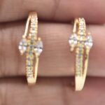 Poetry Diamante Hoop Earrings - Image 2