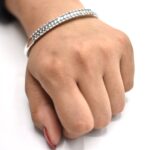 Adjustable silver Stones Bracelet For Girls & Women