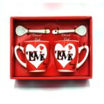 Couple Gift Box Ceramic Coffee Mug Marble Pattern Home Drinkware Lovers Gift Wedding Gift