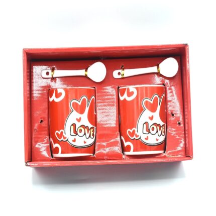 Gift Box Couple Mugs with Spoon Couples Cups Special Mugs Gifts