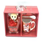 Mug Gift Box with spoon and Teddy Bear Coffee Mug Marble Pattern Home Drinkware Lovers Gift Wedding Gift - Image 2