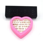 36 Pairs Pack Set Mixed Stud Cute Earrings For Women - Image 2