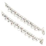 New Arrival Shiny  Cubic Zirconia  Crystal  Anklets for Women in White Gold Color Plated - Image 2
