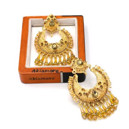 New style 2020 Women Earring Golden Crystal Baliya  Long Earrings For Women