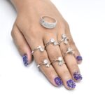 Color Flower Midi Ring Sets for Women - Image 3