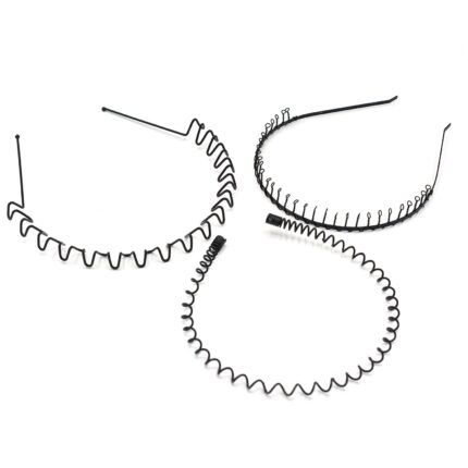 New Fashion Mens Women Black Wavy Hair Head Hoop Band Sport Headband Hairband hair accessories