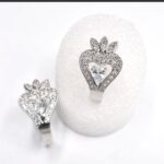 Fashion Silver Color Earrings Crystal Hoop Earrings For Women