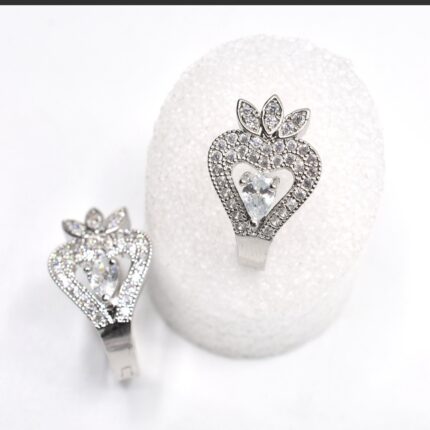 Fashion Silver Color Earrings Crystal Hoop Earrings For Women