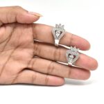Fashion Silver Color Earrings Crystal Hoop Earrings For Women - Image 2