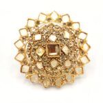 Gold Plated Zircon stone Adjustable Bridal Ring For Women - Image 2