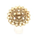 Gold Plated Zircon stone Adjustable Bridal Ring For Women - Image 4