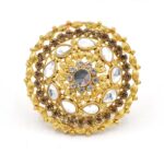 Gold Plated Latest Style Trendy Fashionable Bridal Zircon Indian Pakistani Ring For Women Girls For Casual And Party Wear And Gift - Image 3