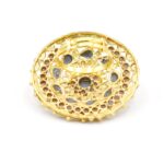 Gold Plated Latest Style Trendy Fashionable Bridal Zircon Indian Pakistani Ring For Women Girls For Casual And Party Wear And Gift - Image 5