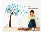 Asmi Collections Wall Stickers Blue Tree and Flowers AY9026B - Image 6