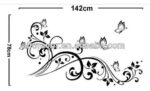 Black Butterfly Flower Wall Decal JM7255 - Image 5