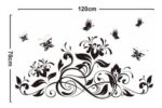 Black blossom and Butterfly wall Sticker jm7164 - Image 6