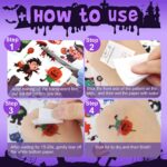 Halloween Party Body Sticker, Exquisite Pattern Face Sticker Non Toxic Harmless Cartoon Cute for Cosplay Party for Costume Ball for Boys Girls for Kid Adult(#2)