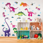 abc1045 Wall Stickers Children Room Home Decor Dinosaur Vinyl Kids Room Decal Baby Nursery Decor - Image 2
