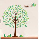Waterproof Self Adhesive Happy Tree Pattern Removable Wall Sticker TV Background Wall Decal Tree Wall Sticker Ay955 - Image 7
