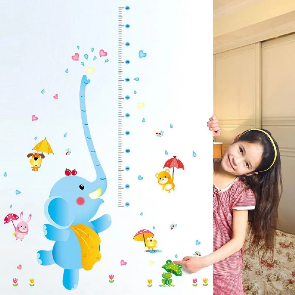 Elephant-Child-Height-DIY-Vinyl-Wall-Stickers-For-Kids-Rooms-Home-Decor-Art-Decals-3D-Poster_3a73f49c-4cac-494b-b016-325181ff82de Elephant Child Height DIY Vinyl Wall Stickers For Kids Rooms Home Decor Art Decals 3D Poster Wallpaper Decoration - sk9111 - Image 1
