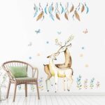 Elk Couple Bedroom Living room Wedding Party Decoration Eco-friendly Removable Wall Stickers jm7330 Decals Waterproof Wall Poster Mural - Image 2