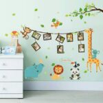 Cartoon Animal Style Photo Frame Children Bedroom Decorative Wall Stickers SK9206 Size:60x90cm - Image 5