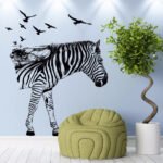 DIY Large Colorful Zebra Wall Stickers Home Decor PVC Paper for Living Room Bedroom Kids Walls Art Decoration Murals Decals size 60x90 xh9276