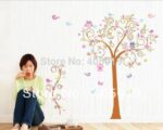 JM7250AB Owl Tree Wall Stickers for Kids Rooms 2pcs=1set Large Home Decor - Image 5