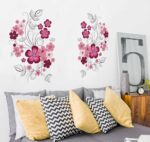 Removable Vinyl Wall Stickers Flowers Living Room TV/Sofa Background Home Decoration Wall Decals 60*90cm JM7151 - Image 3
