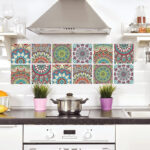 Premium Mosaic Self Adhesive Wallpaper Sticker, PVC 2D Waterproof Oilproof Ceramic Tiles Stickers Toilet Tile Wall Paper Wall Tiles 8"x8" (6 Sheets)  JM710 - Image 3