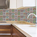 Premium Mosaic Self Adhesive Wallpaper Sticker, PVC 2D Waterproof Oilproof Ceramic Tiles Stickers Toilet Tile Wall Paper Wall Tiles 8"x8" (6 Sheets)  JM710