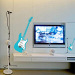 Guitar stickers dance music studio decoration removable wall stickers bedroom cupboard decorate home decor ay9115 - Image 2
