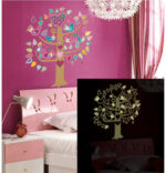 Glow in the Dark Wall Stickers - Tree with Birds  ABQ9617 - Image 5