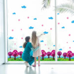 Green grass Purple tree Baseboard wall stickers - Image 2