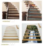 12Pcs Self-Stick Stair Riser Staircase Sticker Scenic Mural Decal Waterproof Wall Stickers Home Decor Self-Stick Art Wallpaper JF5605 *Single sheet layout size:97 * 17cm(Approx.) - Image 4