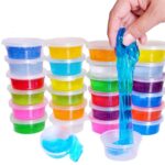 pack of 6 Slime Jelly Mud Toys Colorful Plasticine Magical Crystal Clay Toy - Image 2