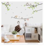 JM7246 Owls lovely tree Kids vinyl wall sticker for kids rooms home decor decals adesivos de parede stickers - Image 3