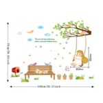 Cheap DIY Cartoon Swing girl Vinyl Removable Kid Room DIY Wall Stickers Decal environment Mural Decor AY7198 - Image 6