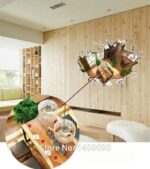 3D stereo decoration wall breaking home personalized wall sticker AY9255 remove wall stickers - Image 8