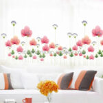 Ay928 China Supplier Removable Beautiful Flower Vinyl Wall Paper Sticker For Room Decoration - Image 3