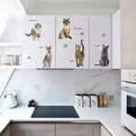 3D Lovely Cat Type Wall Sticker Cabinet Bedroom Home Decor Decals Self-adhesive Poster Background Cute Combination Mural size 50x70 sk7084 - Image 3