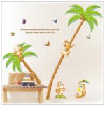 wall sticker XL8110 Árbol mono animales de dibujos animados inicio decoración de la casa pegatinas de pared de vinilo kids niño salón dormitorio diy arte mural decor decal - Image 4