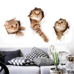 3D Cute Cat Wall Stickers xh6215 - Image 2