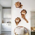 3D Cute Cat Wall Stickers xh6215 - Image 5