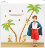 wall sticker XL8110 Árbol mono animales de dibujos animados inicio decoración de la casa pegatinas de pared de vinilo kids niño salón dormitorio diy arte mural decor decal - Image 5
